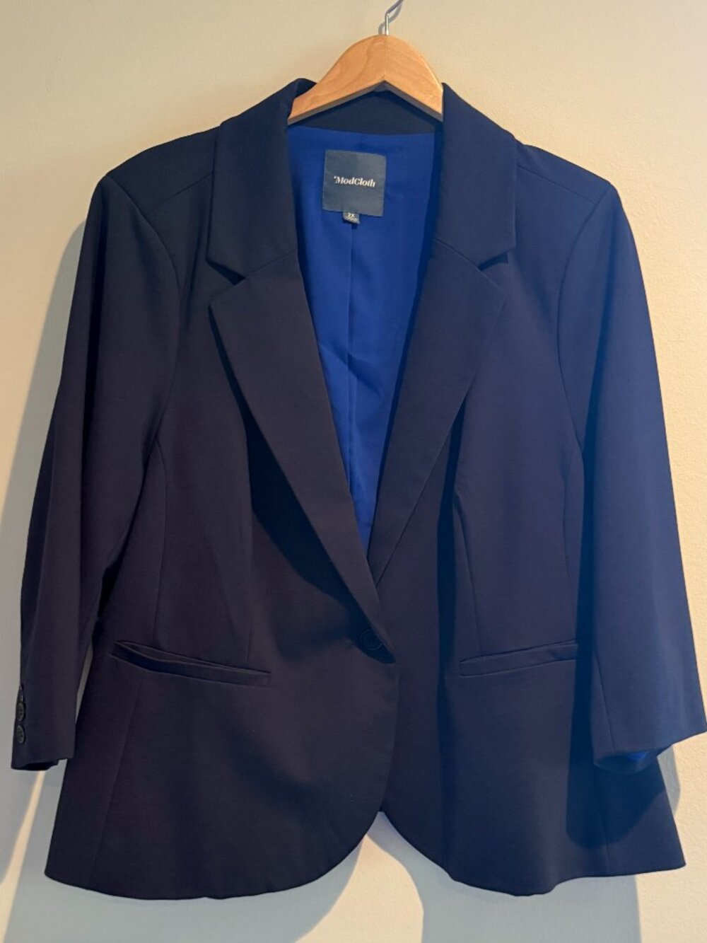 ModCloth Navy 3/4 Sleeve Jacket